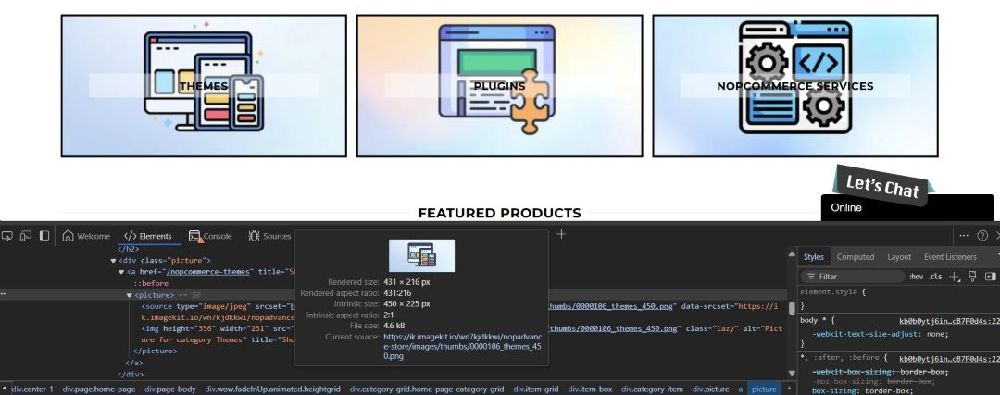 nopcommerce cdn plugin browser image rendering sample